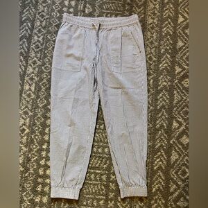 Brooks Brothers Blue and White Striped Joggers size L (O111)
